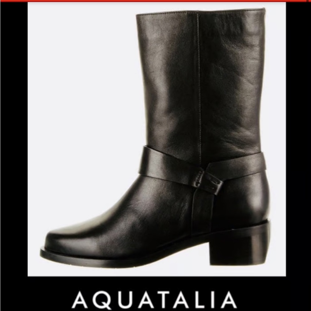 Aquatalia Giulianna Weatherproof Leather Western Boots EUC